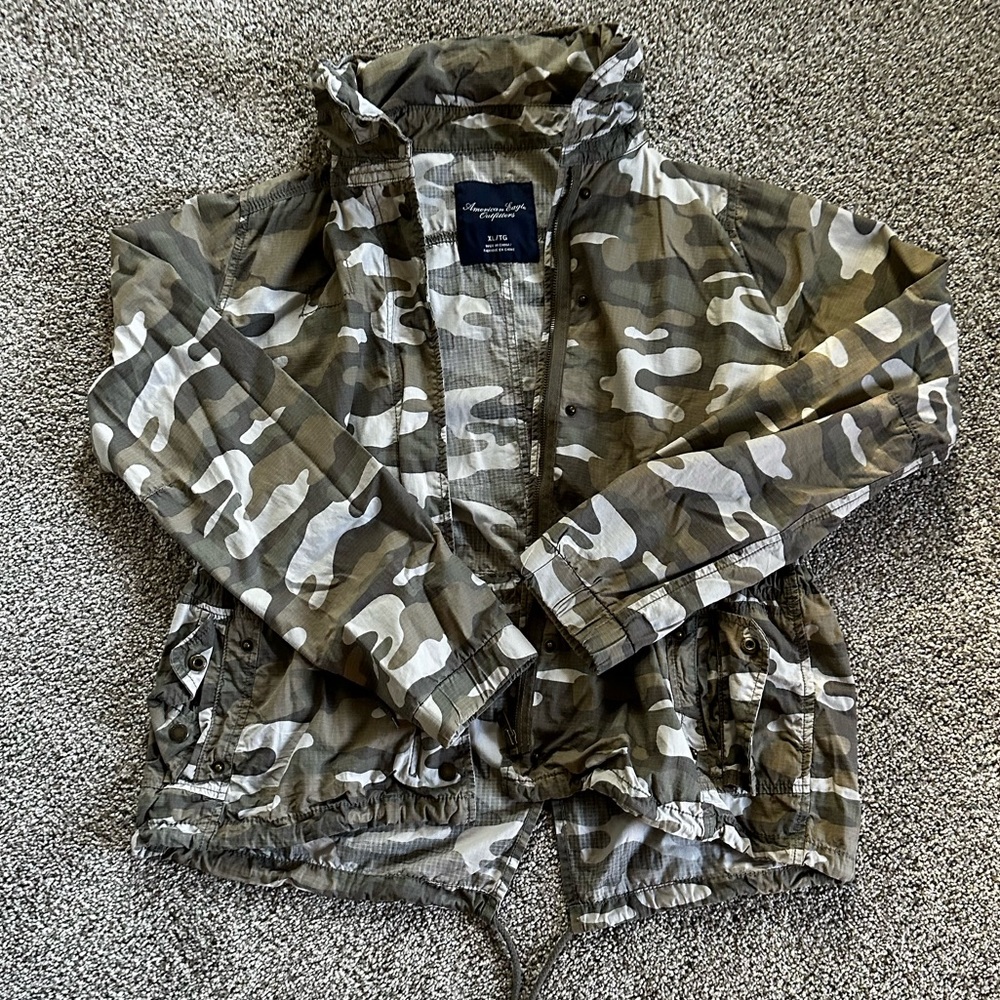 Camo American Eagle Bomber Jacket